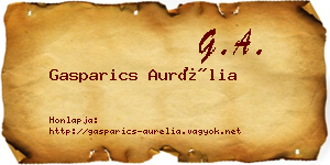 Gasparics Aurélia névjegykártya